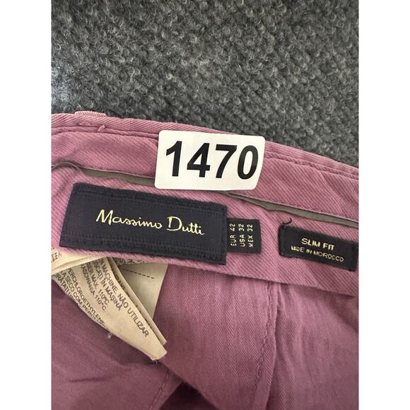 Mossimo Dutti Chino Pants Men's Size 32 Purple Adults Cotton Blend - Picture 6 of 7